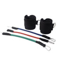 Black taekwondo pull rope set for leg resistance training and explosive force development