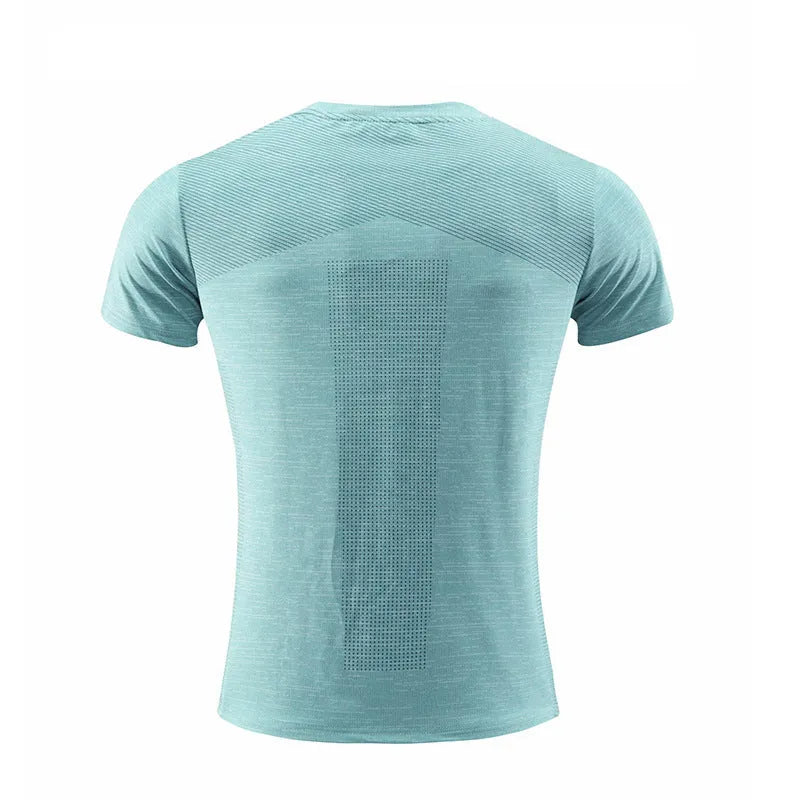Polyester spandex short sleeve sports t-shirt for running and basketball in red colour