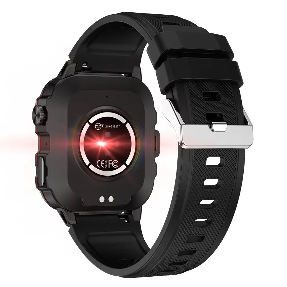 QX11 Smart Bluetooth Watch with touch screen displaying heart rate data on zinc alloy case