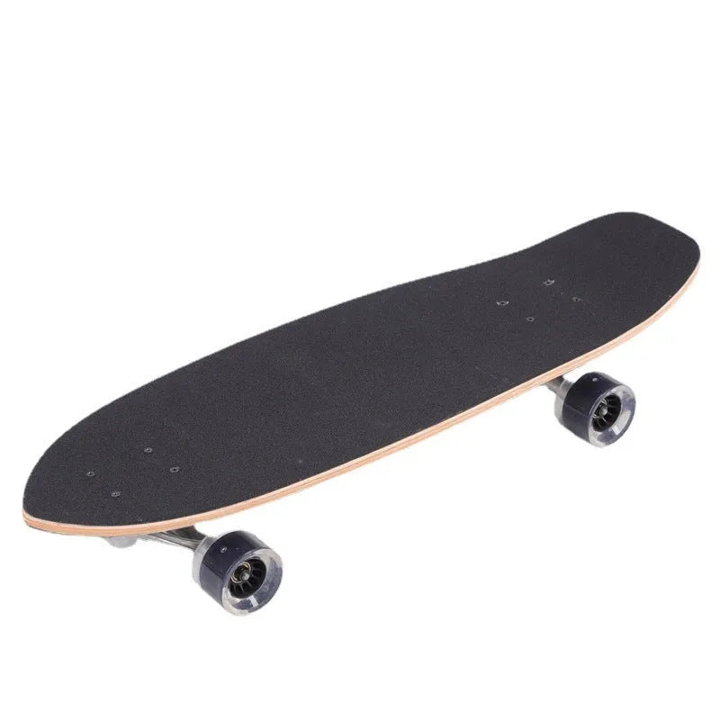 White wooden street scooter with 31-inch maple deck for unisex urban transport