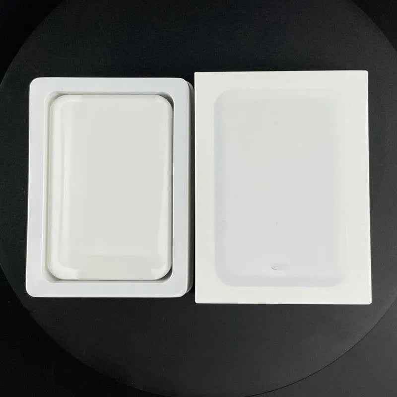 White magnetic wireless charger power bank with 5000mAh capacity and USB-C port