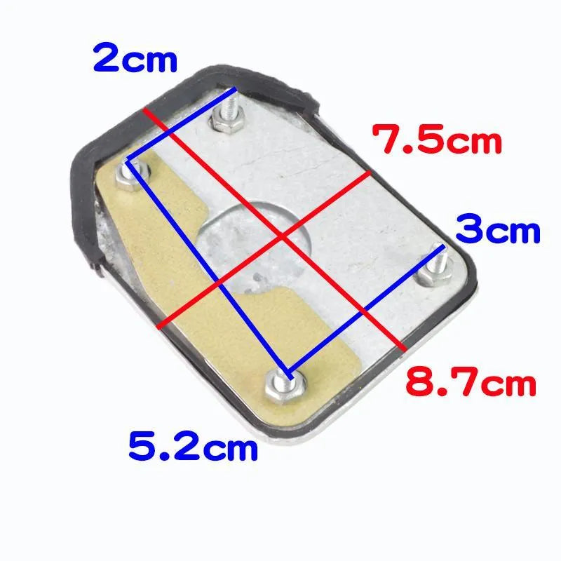 Metal motorcycle brake pedal skid plate replacement part for scooters and electric vehicles
