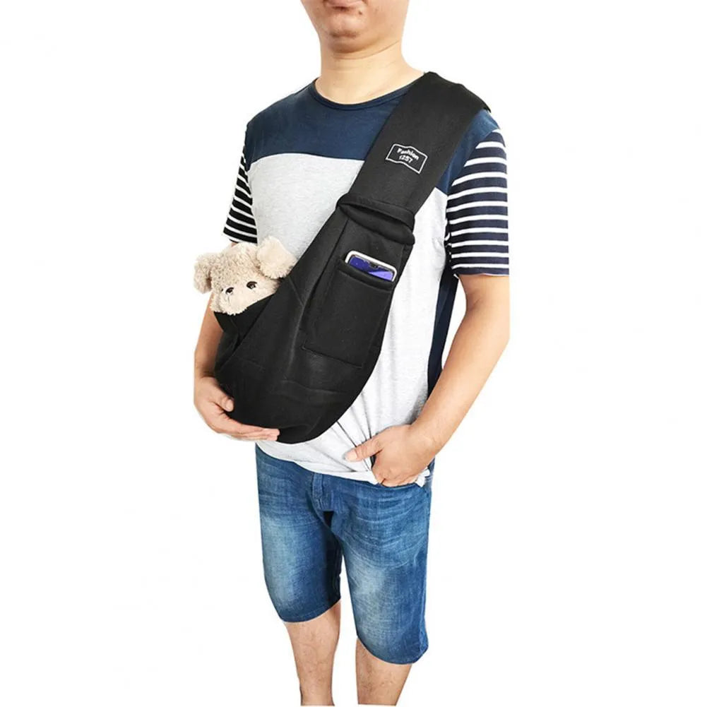 Cat carrier backpack with mesh panels showing large capacity folding design for pet transport
