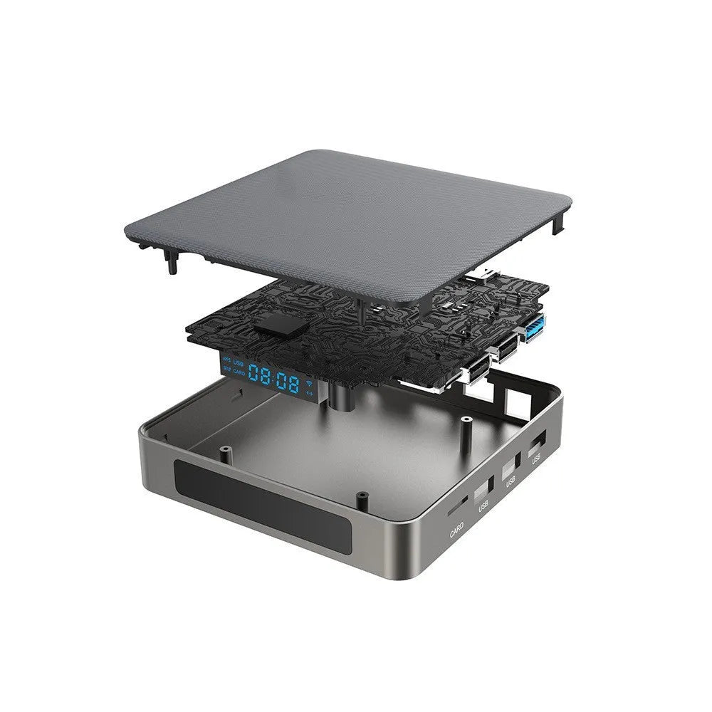 Android TV box with RK3566 processor, 8GB RAM, 8K output, Bluetooth, and HDMI connectivity
