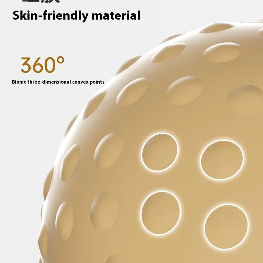 Massage ball for hot and cold compress therapy with double ball design