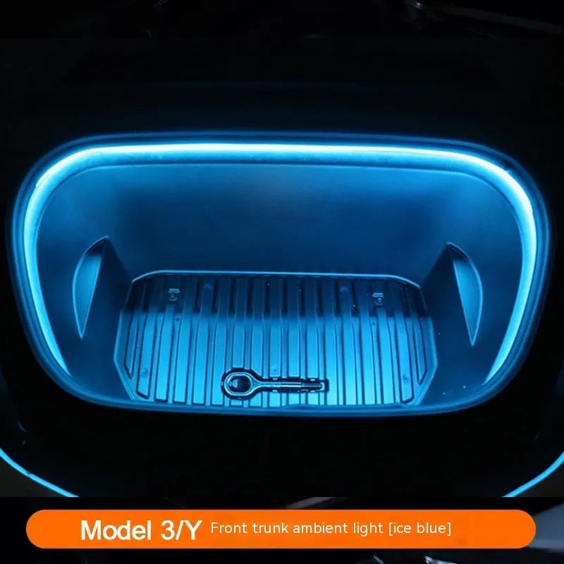 Tesla Model 3 Model Y front backup box ambience light kit with soft silicone light bar