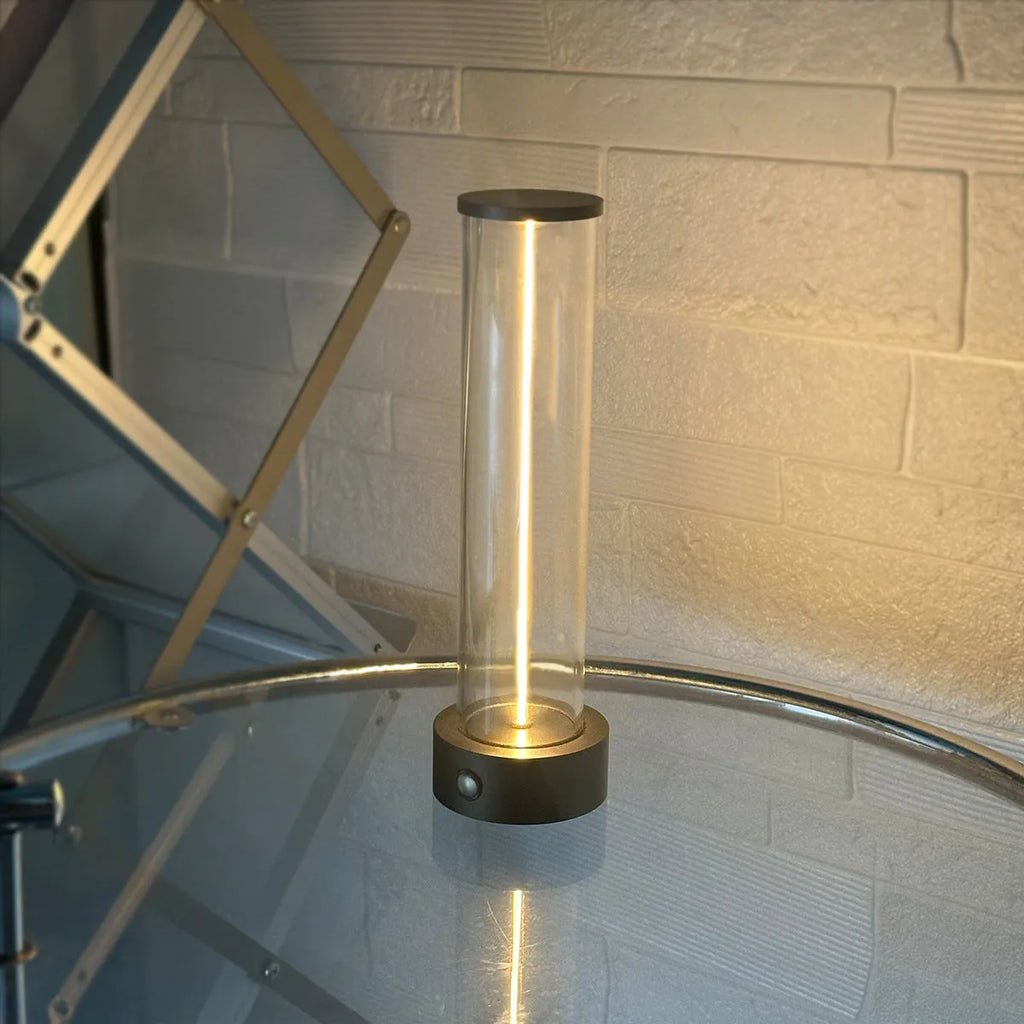 Contemporary LED line glass magnetic suction light strip with USB charging port visible