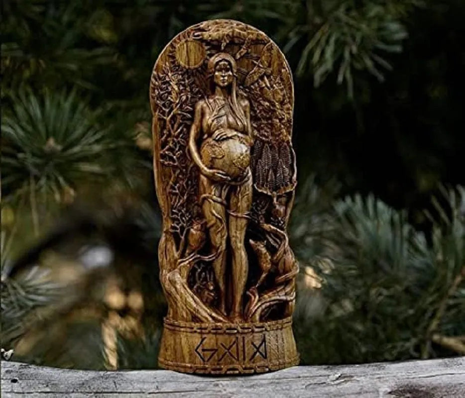 Resin Greek goddess statue sculpture for pagan altar or garden decoration