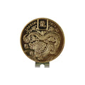 Zinc alloy hat clip with creative metal craft patterns for golf accessories