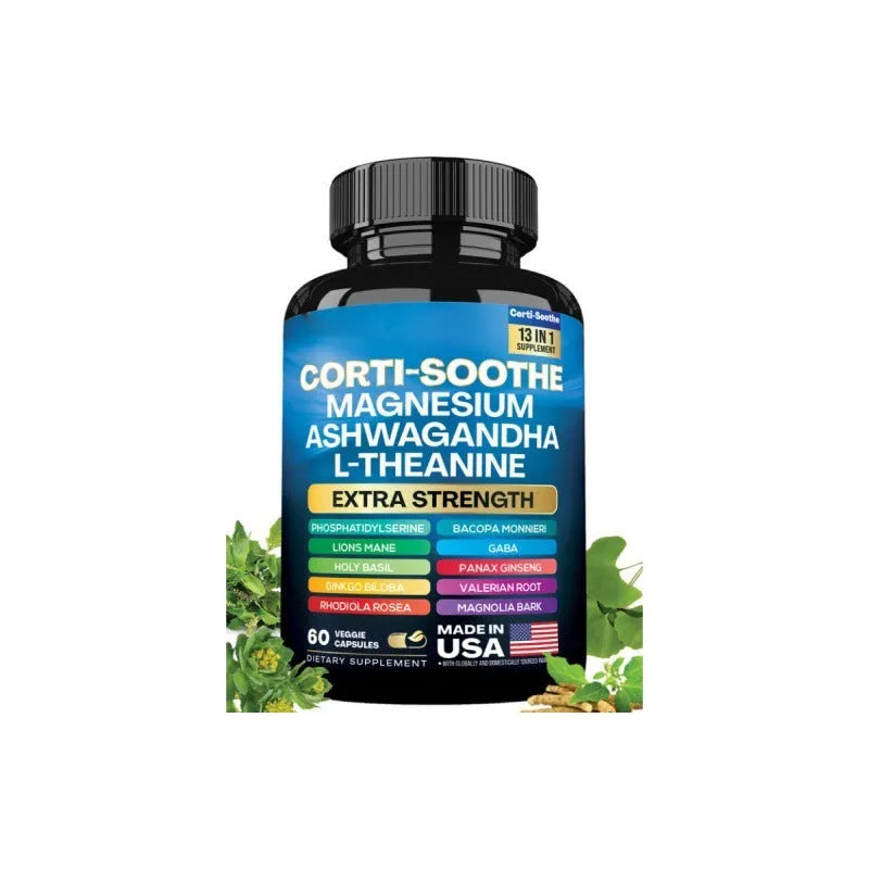 Bottle of 60 South African Drunken Eggplant Magnesium Capsules, a plant-based dietary supplement.