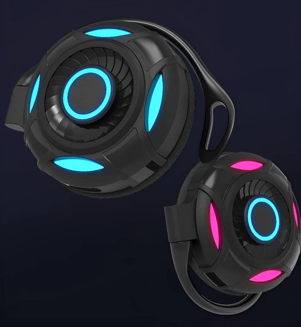 Wireless Bluetooth earphones with hanging ear design in black or white colour