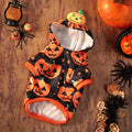 Halloween pumpkin skirt and sweater pet costumes in crystal velvet for dogs and cats