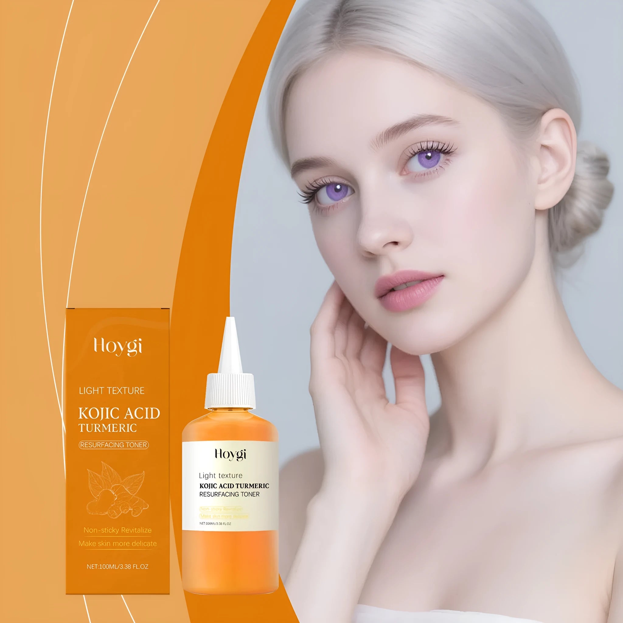 Turmeric Moisturising Water 100ml facial toner bottle with non-oily formula for daily skincare
