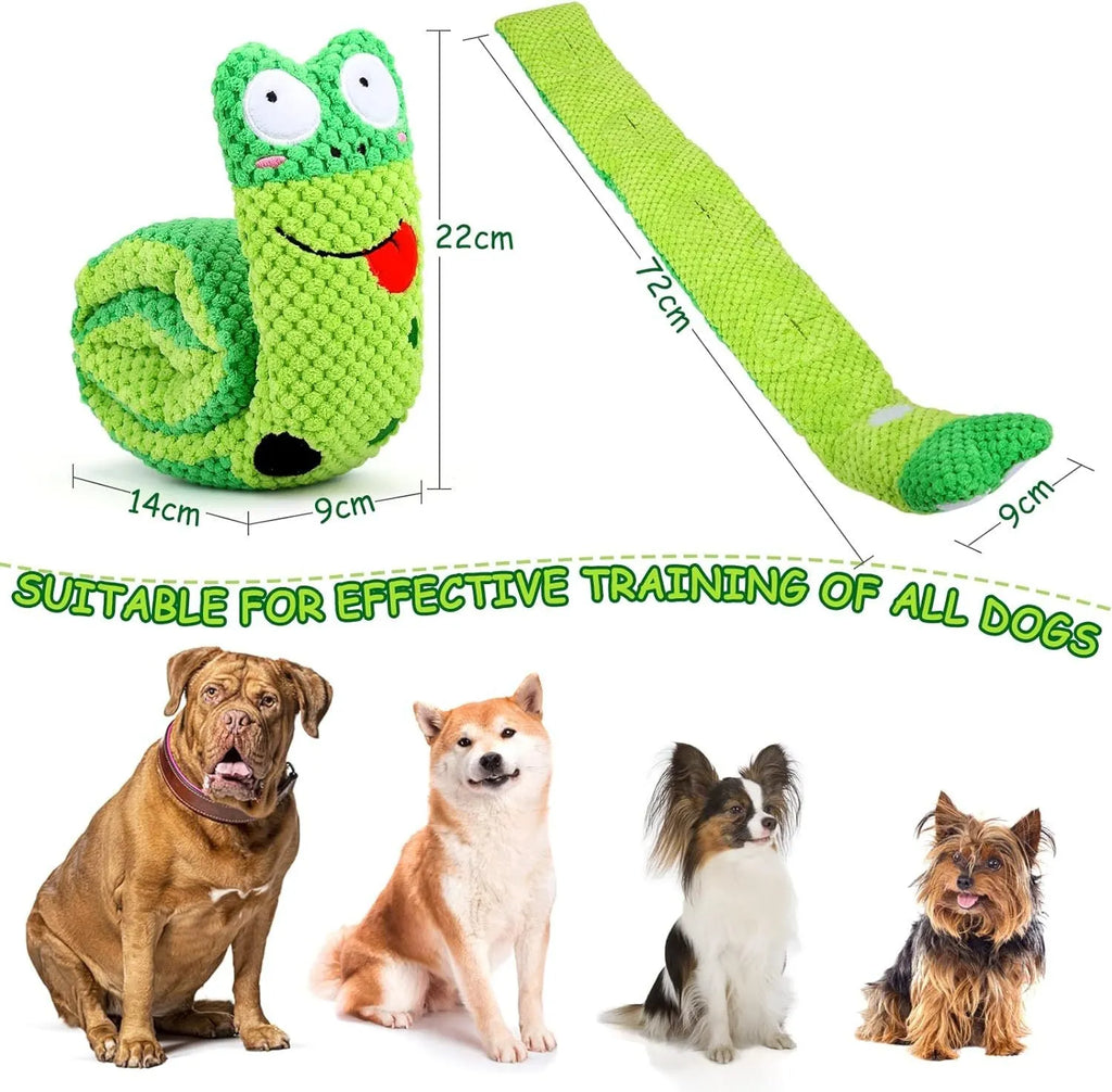 Squeaky dog puzzle toy in transformable design with foraging function for canine enrichment