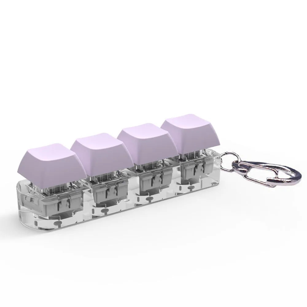 4-key mechanical keyboard switch tester with transparent bottom shell and 2.5m cable