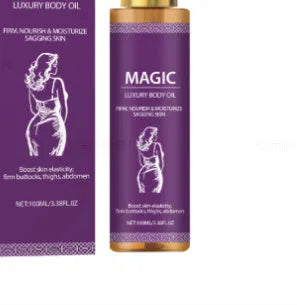 100ml bottle of body soothing treatment oil with jojoba, camellia and sweet almond oils