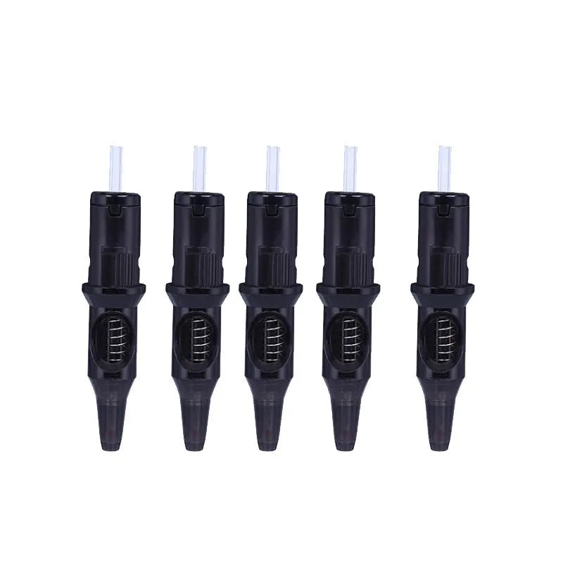 Tattoo integrated needle drawing tool with ballpoint pen attachment in black colour option