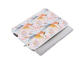 White PU leather waterproof laptop inner bag for 11 to 15 inch computers on a plain background.
