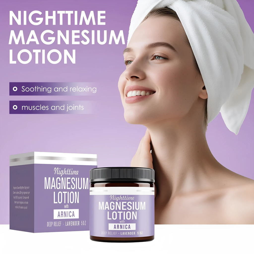 Jar of Magnesium Body Butter Cream, 150ml volume, with label showing ingredients.