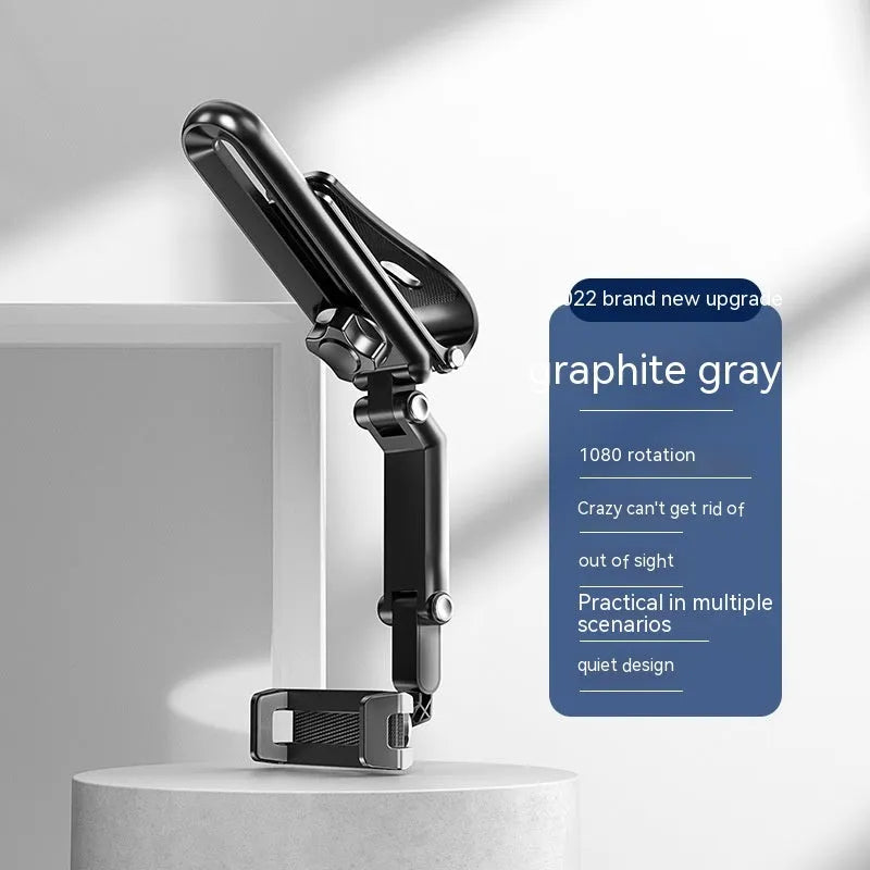 Dashboard car phone bracket with one-clip stabiliser in grey, green, upgraded green, and upgraded grey colours
