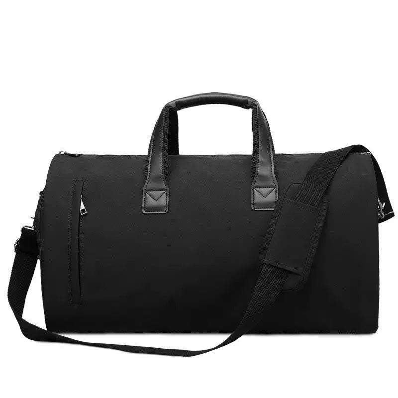 Medium oval travel bag with wet dry separation compartments and internal organisers in Oxford cloth