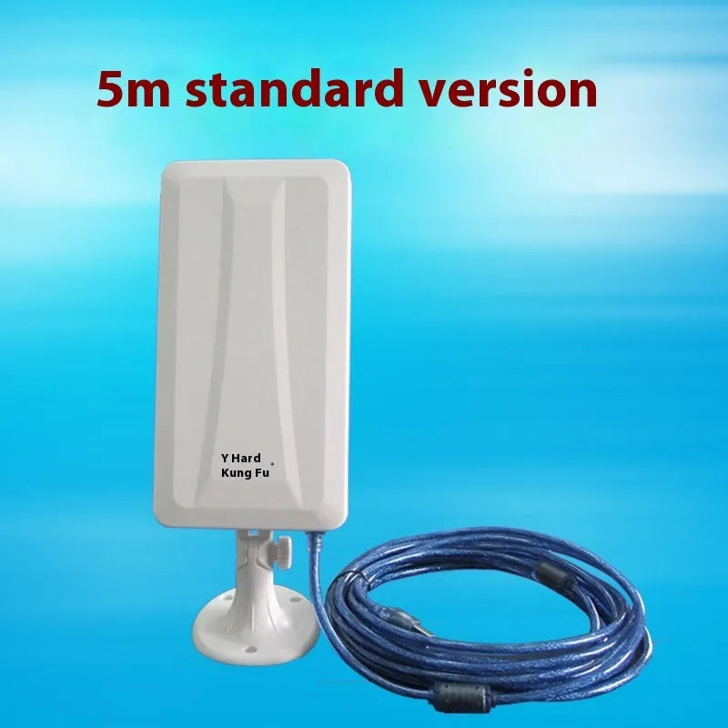 White USB wireless network card for desktop and laptop computers with extended coverage options