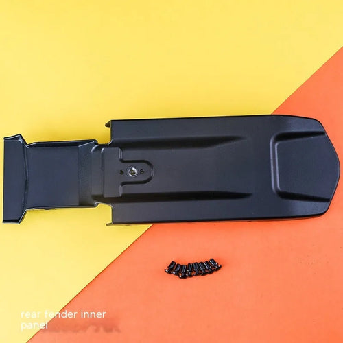 Carbon fibre lengthened rear mudguard and inner fender plate for Light Bee electric off-road bicycle