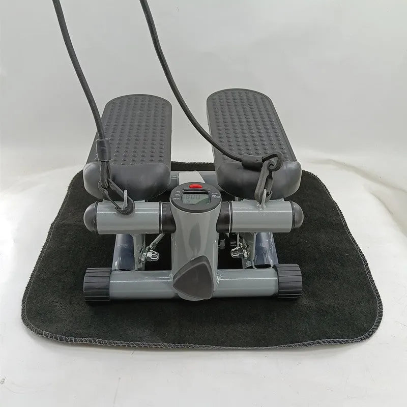 Silver grey hydraulic mini treadmill waist slimming equipment for home fitness