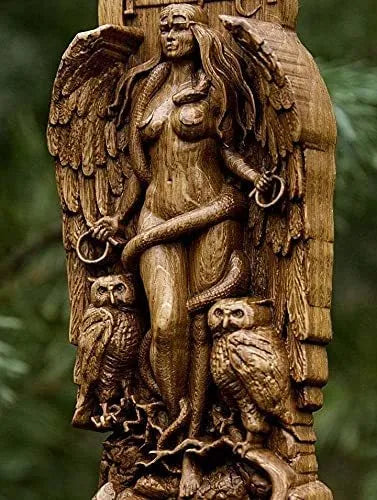 Resin Greek goddess statue sculpture for pagan altar or garden decoration