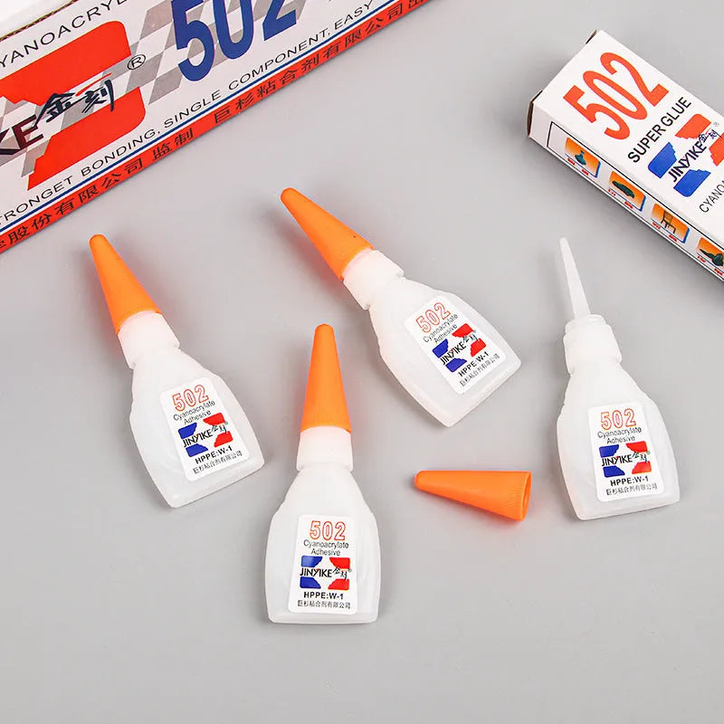Instant strong shoe repair adhesive glue in 3g and 8g tube formats for footwear fixes