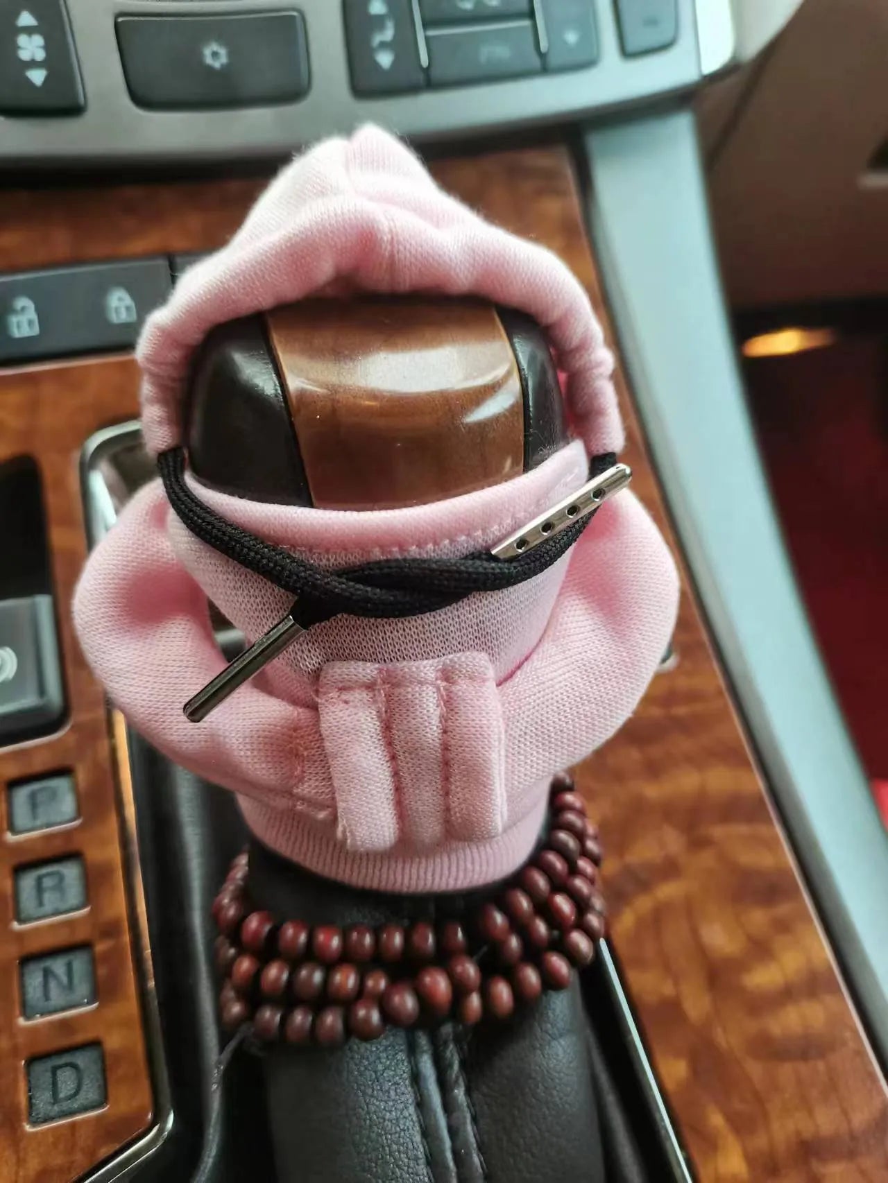 Velvet car gear handle sleeve in Dutch velvet fabric showing colour and fit options