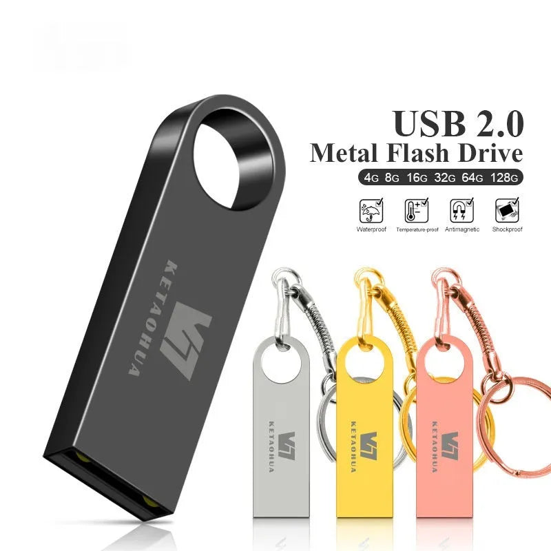Custom high-speed metal car USB flash drive in silver, black, gold, or rose gold finishes