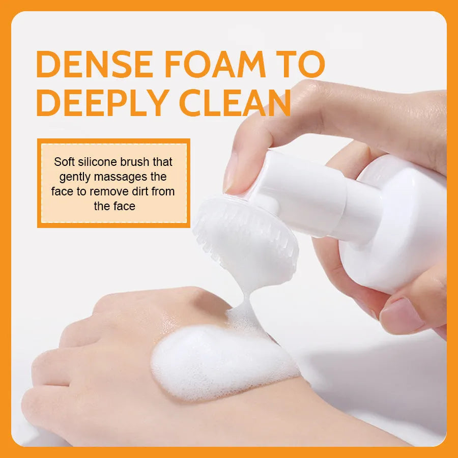 Turmeric cleansing mousse facial cleaning pad set with ginger granule soap and 30 pads