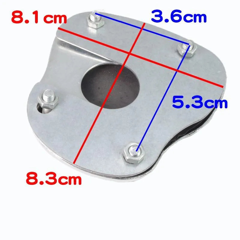 Metal motorcycle brake pedal skid plate replacement part for scooters and electric vehicles