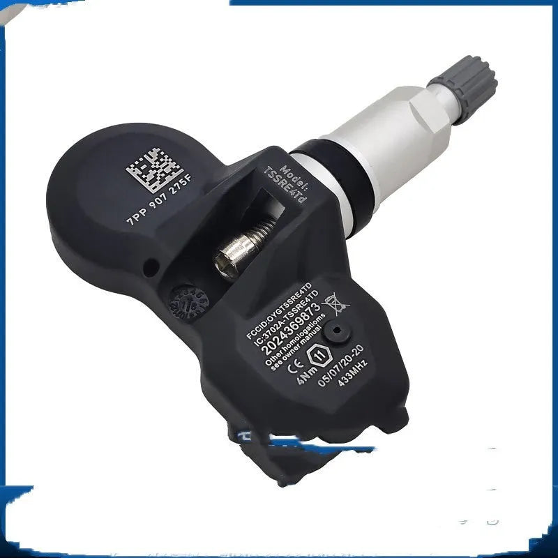 Black tyre pressure monitoring system for Audi vehicles with wireless sensor technology