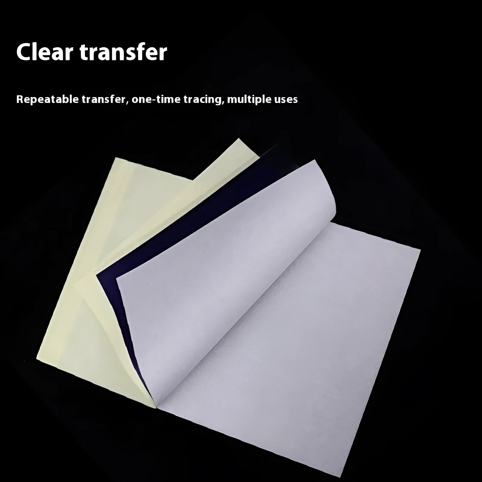 A4 tattoo transfer paper quadruple copy with clear lines for transfer paste gel application