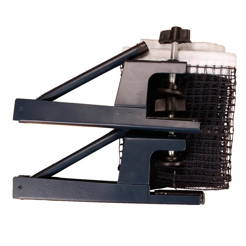 Table tennis posts with universal large clip for indoor tables in open grid colour scheme