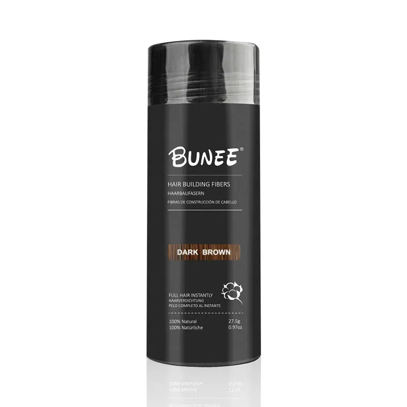 Dense hair fibre powder three-piece set box with nine colour options for thinning hair coverage