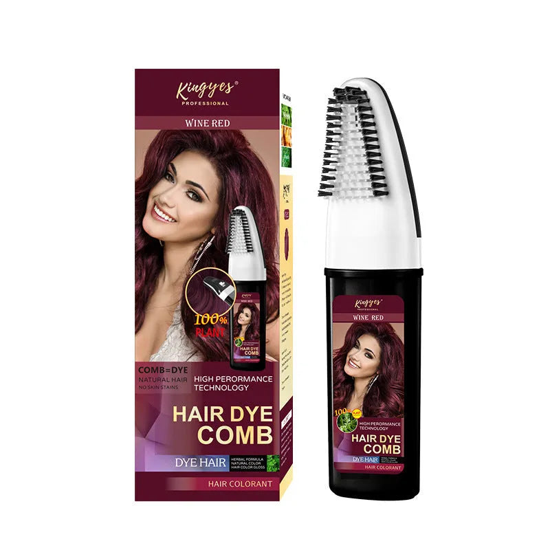 200ml hair dye cream with comb in brown, dark brown, or wine red colour options