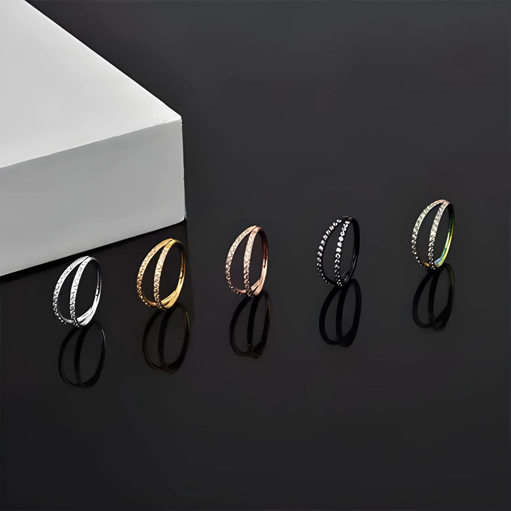 G23 titanium alloy nose ring lip ring earrings with diamond process in steel or gold finish