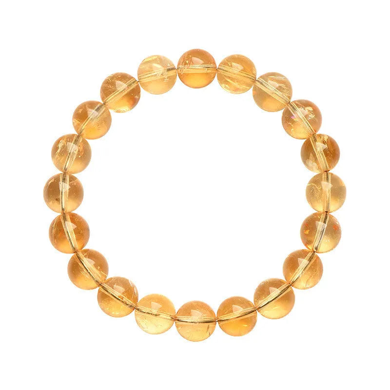 Natural citrine Asestelle bracelet handmade gemstone jewellery Brazilian yellow violent yellow stones