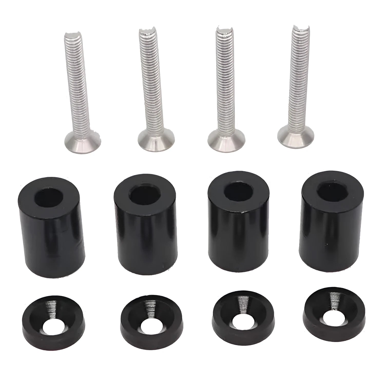 Aluminium car machine cover pad height sheet with screws, nuts and washers