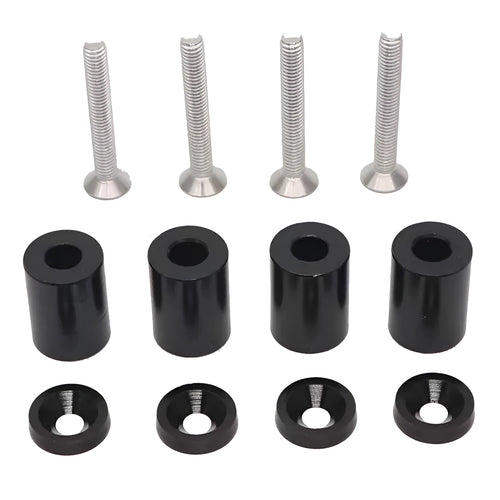 Aluminium car machine cover pad height sheet with screws, nuts and washers