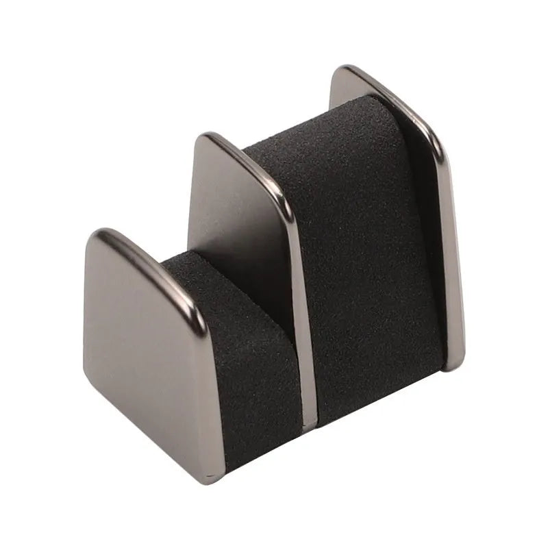 Zinc alloy car dashboard glasses clip with leather nose pad in black, grey, green or red