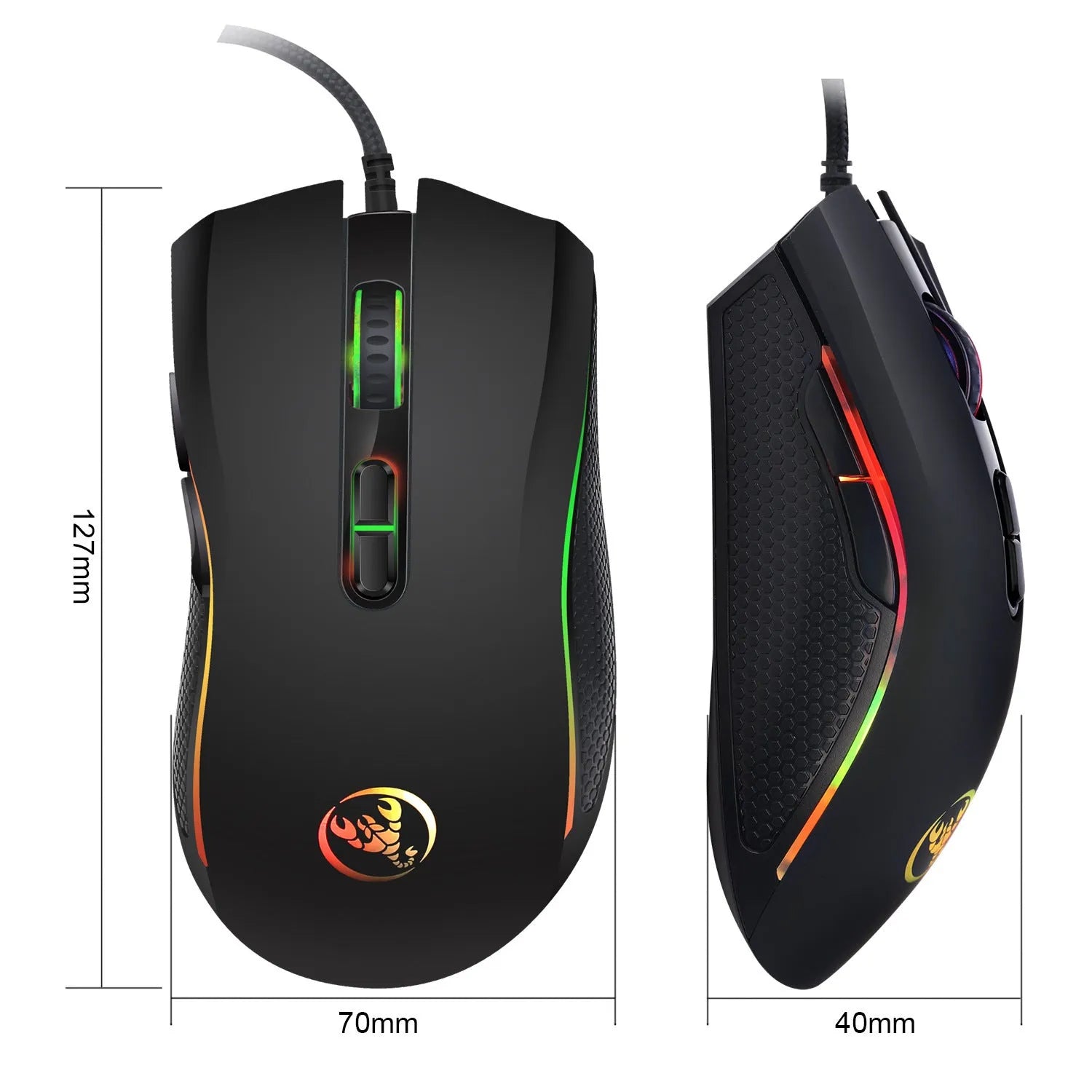 V700WB white and black keyboard and mouse suit with colour backlighting on a desk.