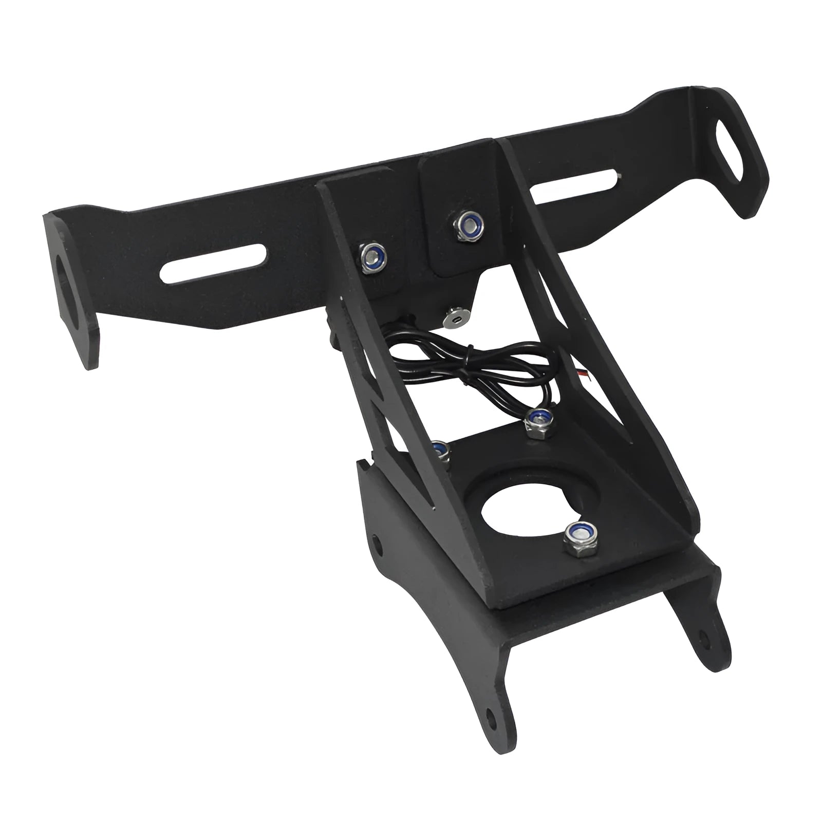 Black aluminium alloy Honda motorcycle rear licence plate bracket for short tail modifications