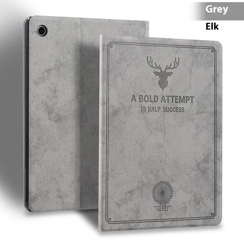 Deer soft shell clamshell iPad protective case in TPU leather shown in one of four Elk colour options.