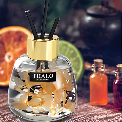 Glass bottle car perfume ornament for vehicle aromatherapy with six fragrance options