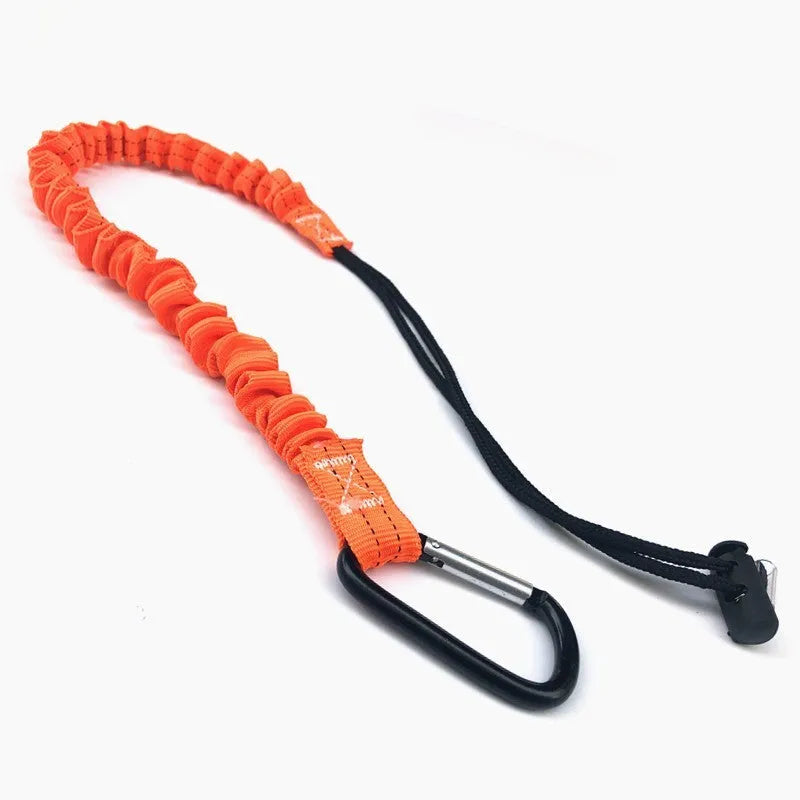 Orange 90cm fishing rod safety rope with 10kg tension capacity for fall protection