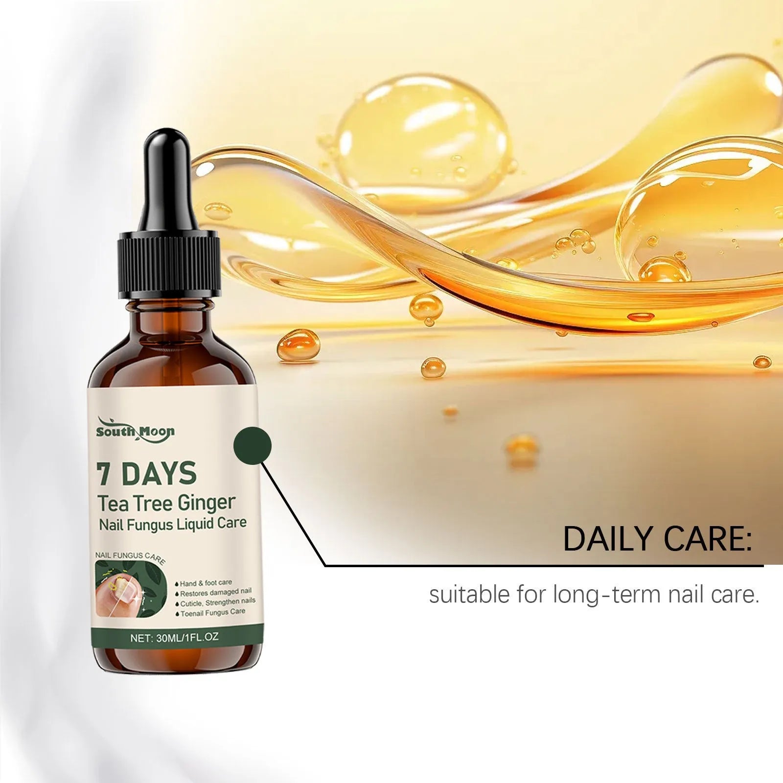 30ml nail care solution bottle for mild brightening and nourishing treatment
